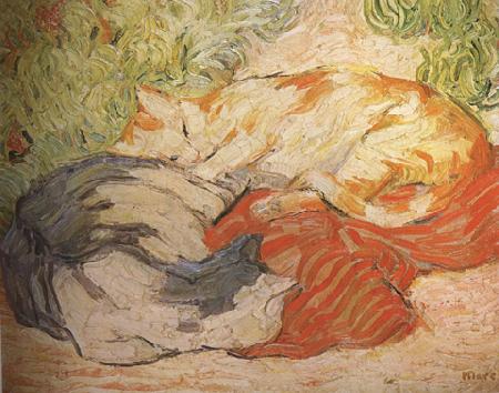 Franz Marc cats (mk34) Sweden oil painting art